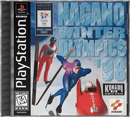 Box cover for Nagano Winter Olympics '98 on the Sony Playstation.
