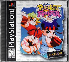 Box cover for Pocket Fighter on the Sony Playstation.