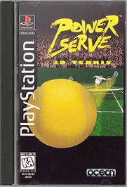 Box cover for Power Serve 3D Tennis on the Sony Playstation.