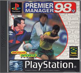Box cover for Premier Manager 98 on the Sony Playstation.