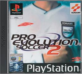 Box cover for Pro Evolution Soccer 2 on the Sony Playstation.