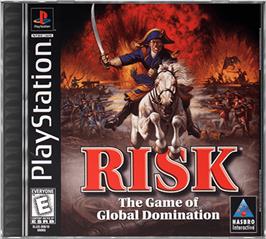 Box cover for RISK: The Game of Global Domination on the Sony Playstation.