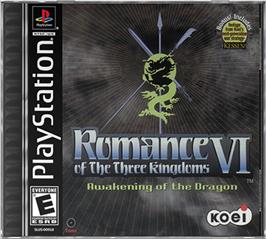 Box cover for Romance of the Three Kingdoms VI: Awakening of the Dragon on the Sony Playstation.