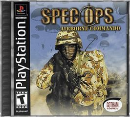 Box cover for Spec Ops: Airborne Commando on the Sony Playstation.