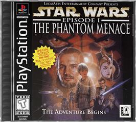 Box cover for Star Wars: Episode I - The Phantom Menace on the Sony Playstation.