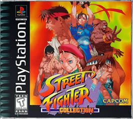 Box cover for Street Fighter Collection on the Sony Playstation.