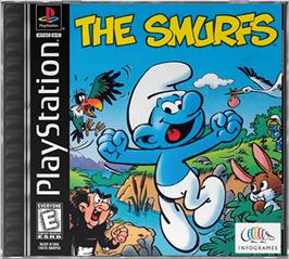 Box cover for The Smurfs on the Sony Playstation.