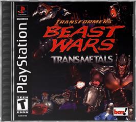 Box cover for Transformers: Beast Wars Transmetals on the Sony Playstation.