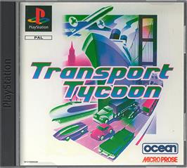 Box cover for Transport Tycoon on the Sony Playstation.