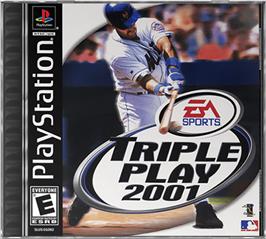 Box cover for Triple Play 2001 on the Sony Playstation.