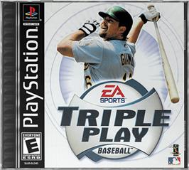 Box cover for Triple Play Baseball on the Sony Playstation.