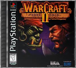 Box cover for Warcraft II: The Dark Saga on the Sony Playstation.