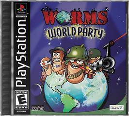 Box cover for Worms World Party on the Sony Playstation.