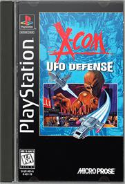 Box cover for X-COM: UFO Defense on the Sony Playstation.