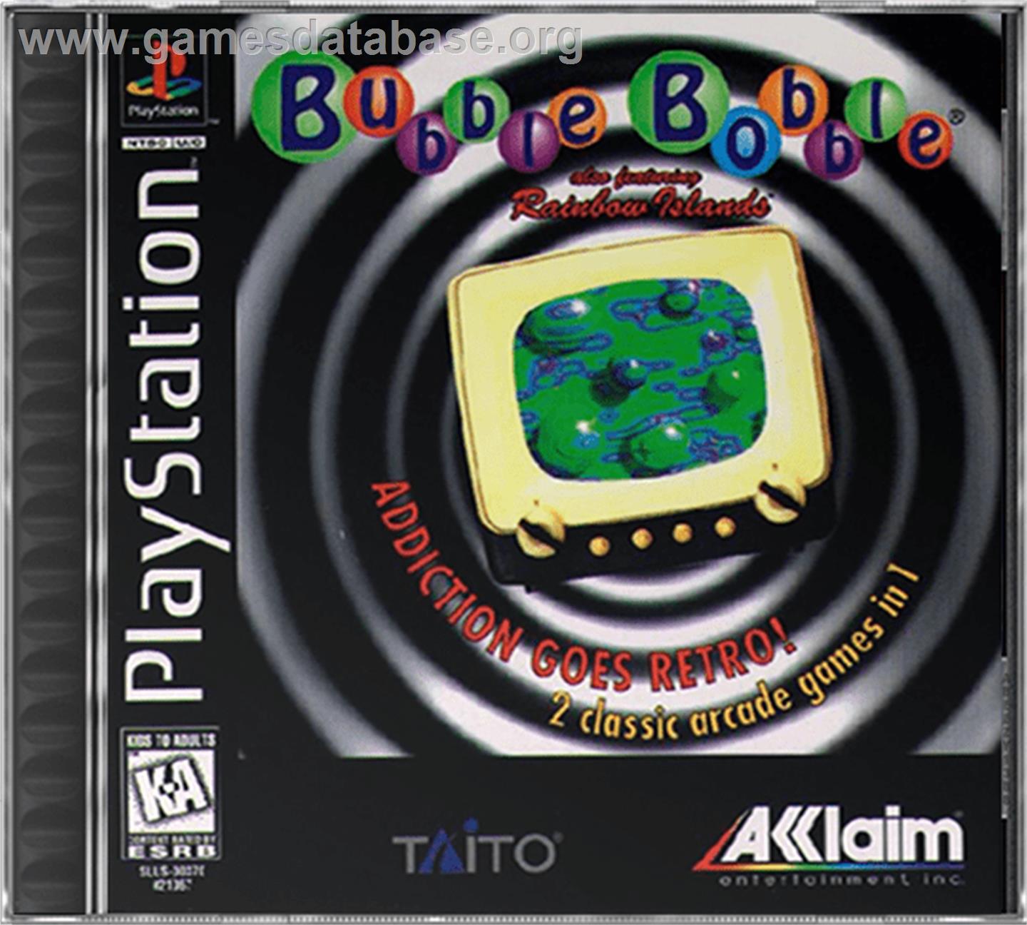 Bubble Bobble also featuring Rainbow Islands - Sony Playstation - Artwork - Box