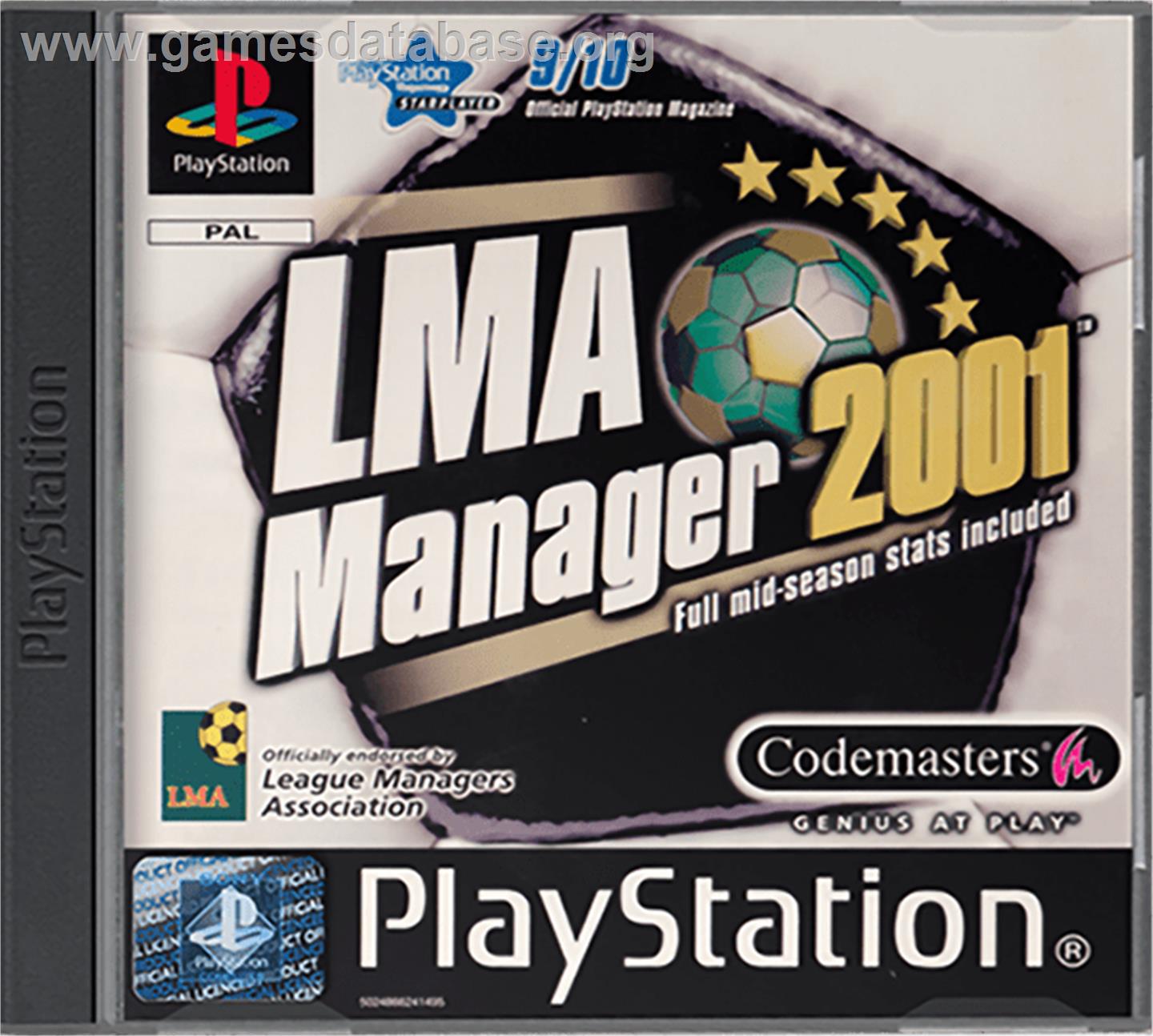 LMA Manager 2001 - Sony Playstation - Artwork - Box