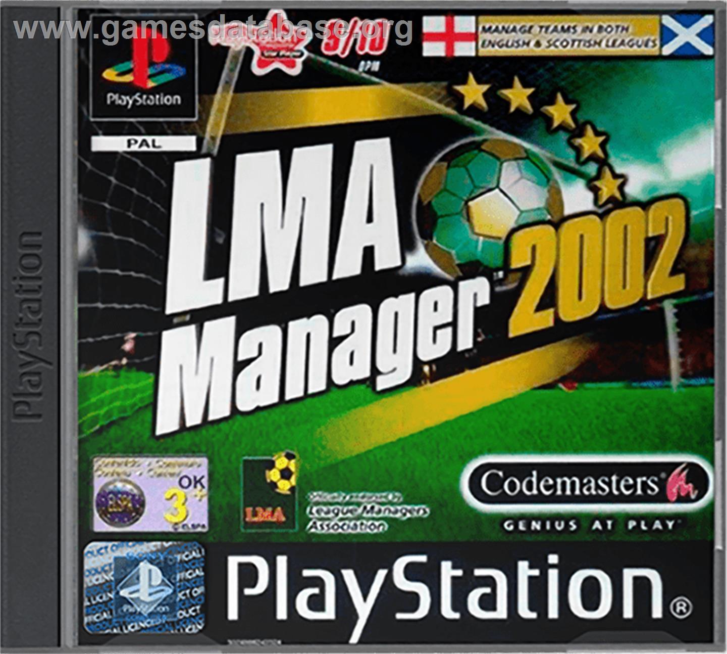 LMA Manager 2002 - Sony Playstation - Artwork - Box