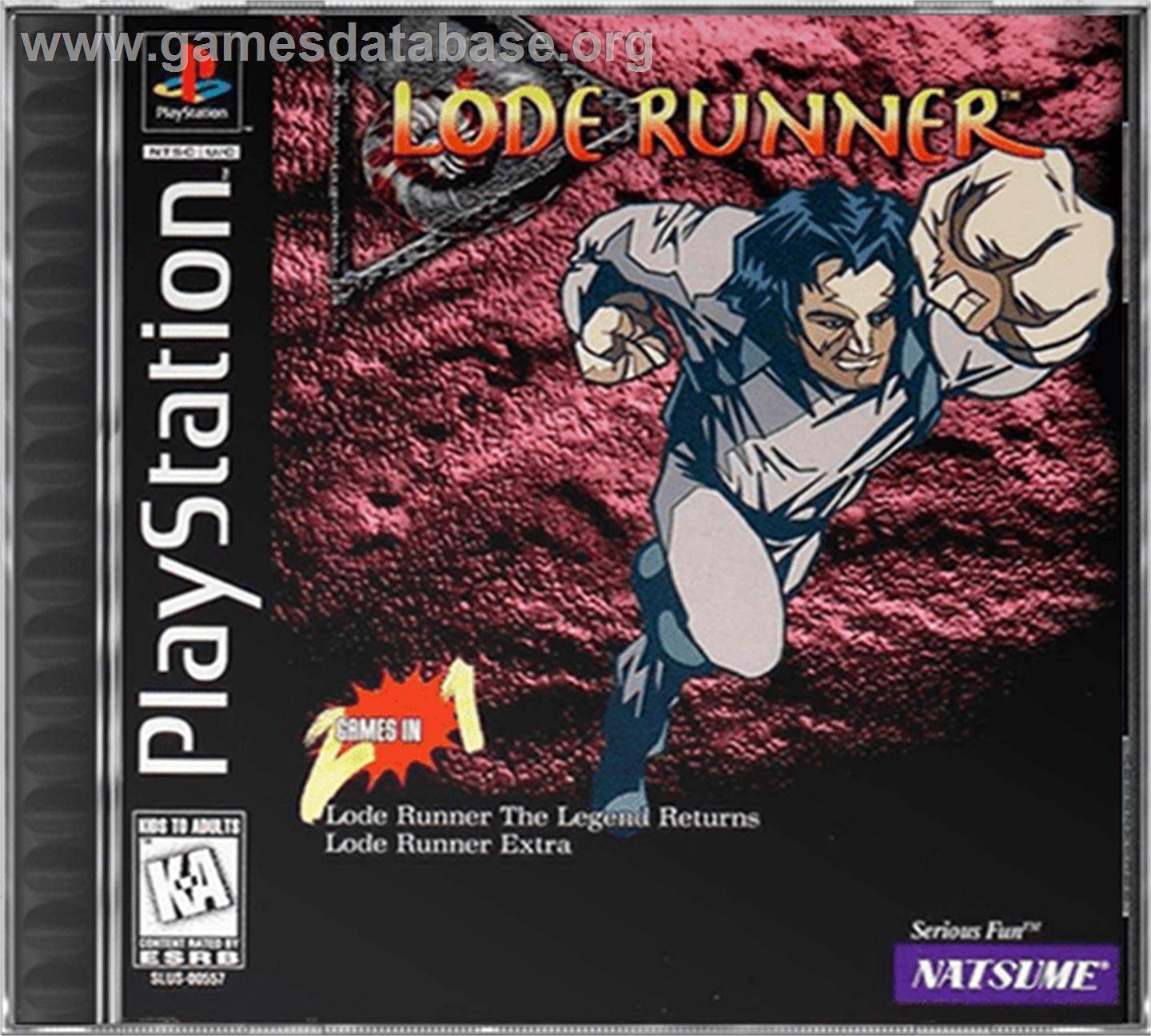 Lode Runner: The Legend Returns - Sony Playstation - Artwork - Box