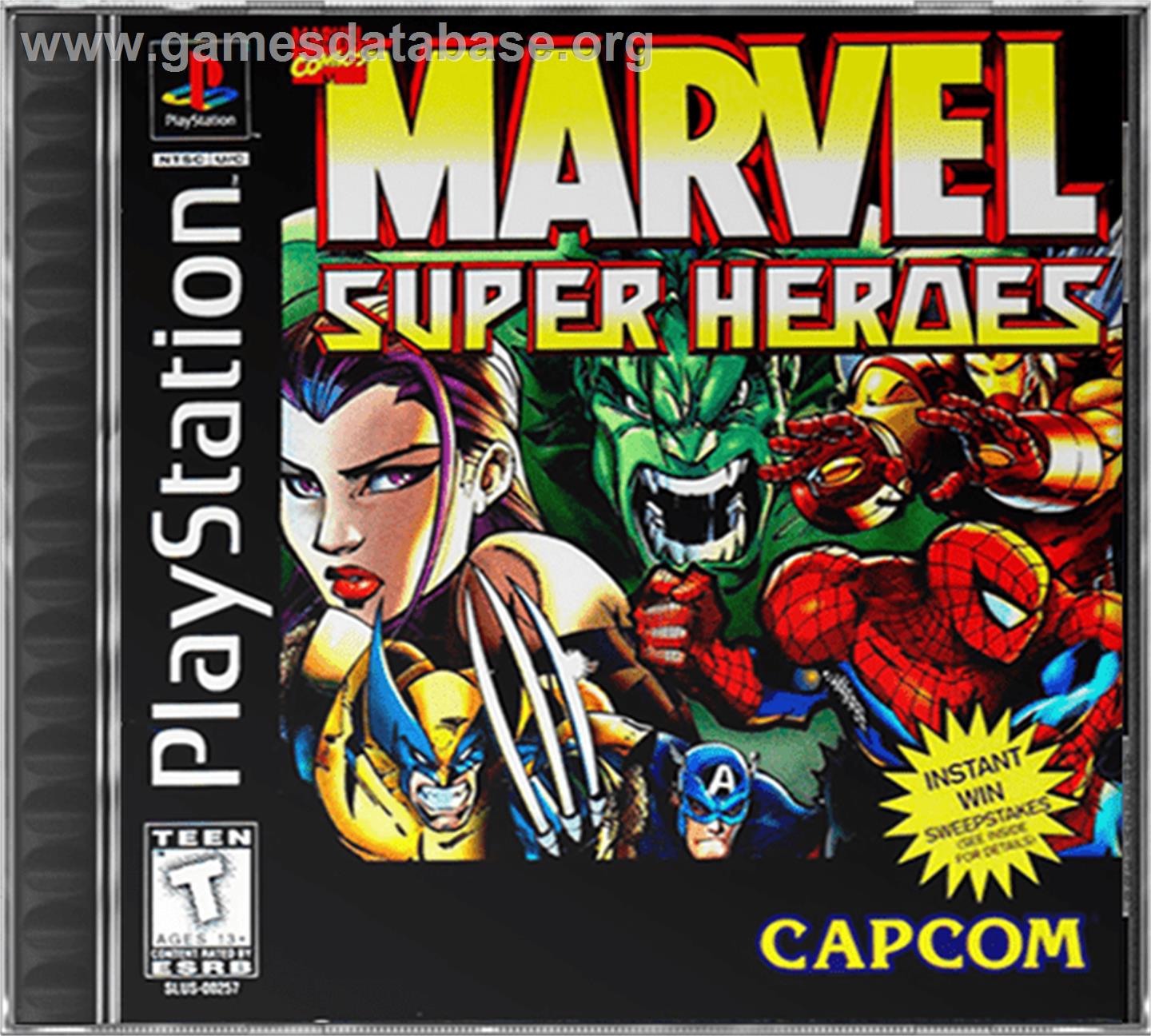 Marvel Super Heroes - Sony Playstation - Artwork - Box