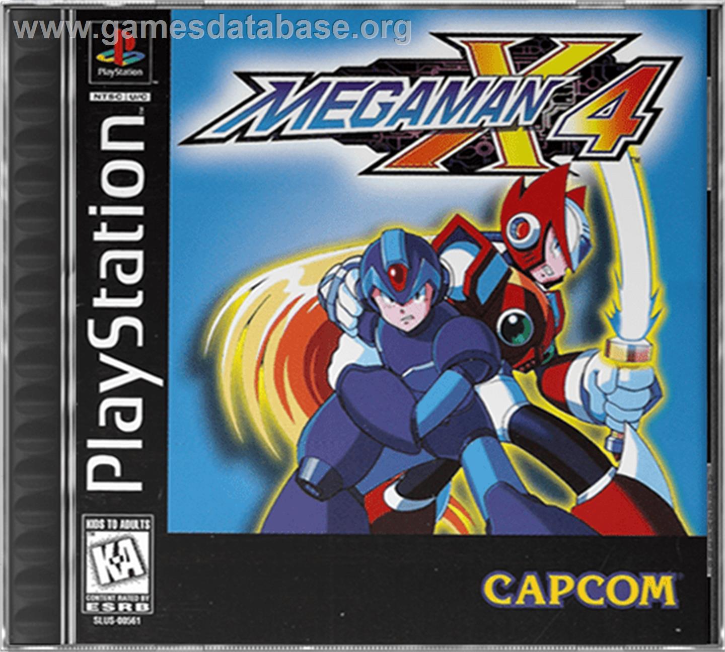 Mega Man X4 - Sony Playstation - Artwork - Box