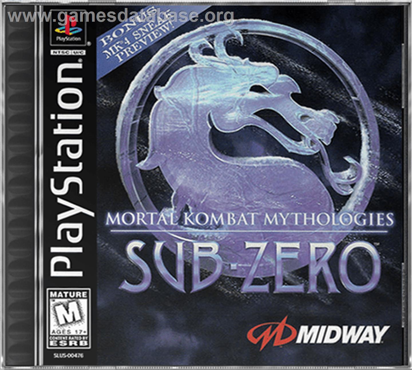 Mortal Kombat Mythologies: Sub-Zero - Sony Playstation - Artwork - Box