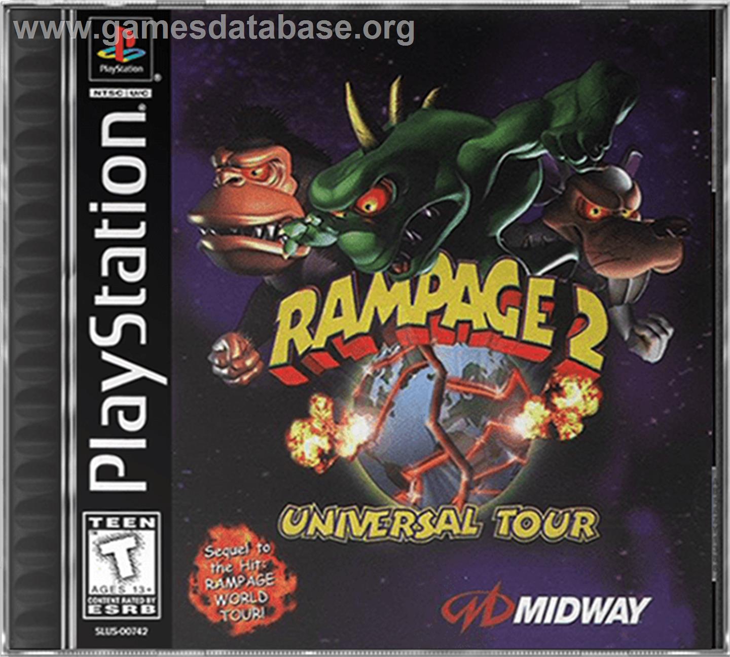 Rampage 2: Universal Tour - Sony Playstation - Artwork - Box