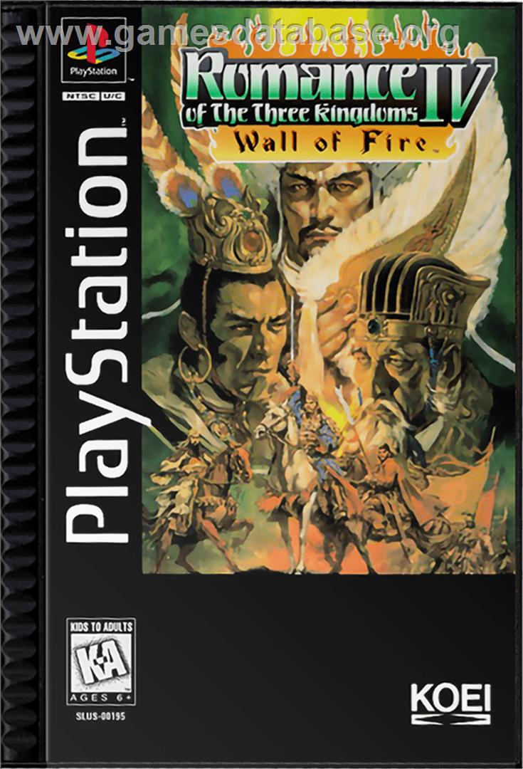 Romance of the Three Kingdoms IV: Wall of Fire - Sony Playstation - Artwork - Box
