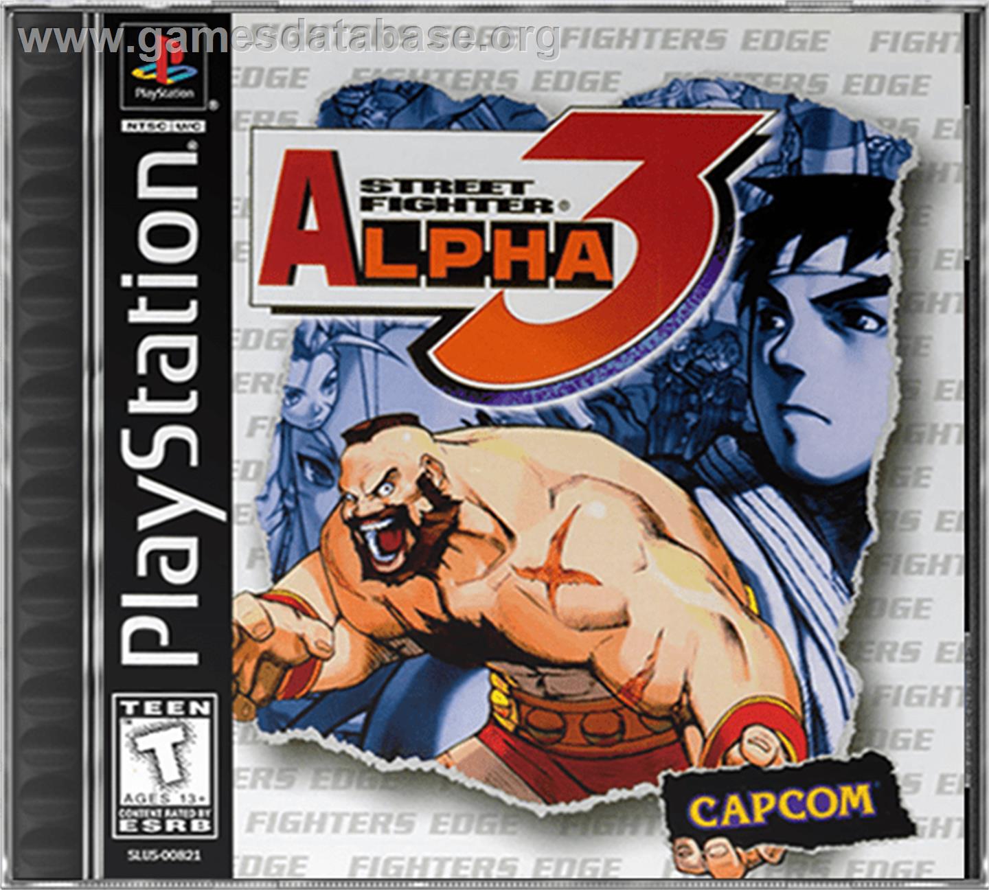 Street Fighter Alpha 3 - Sony Playstation - Artwork - Box