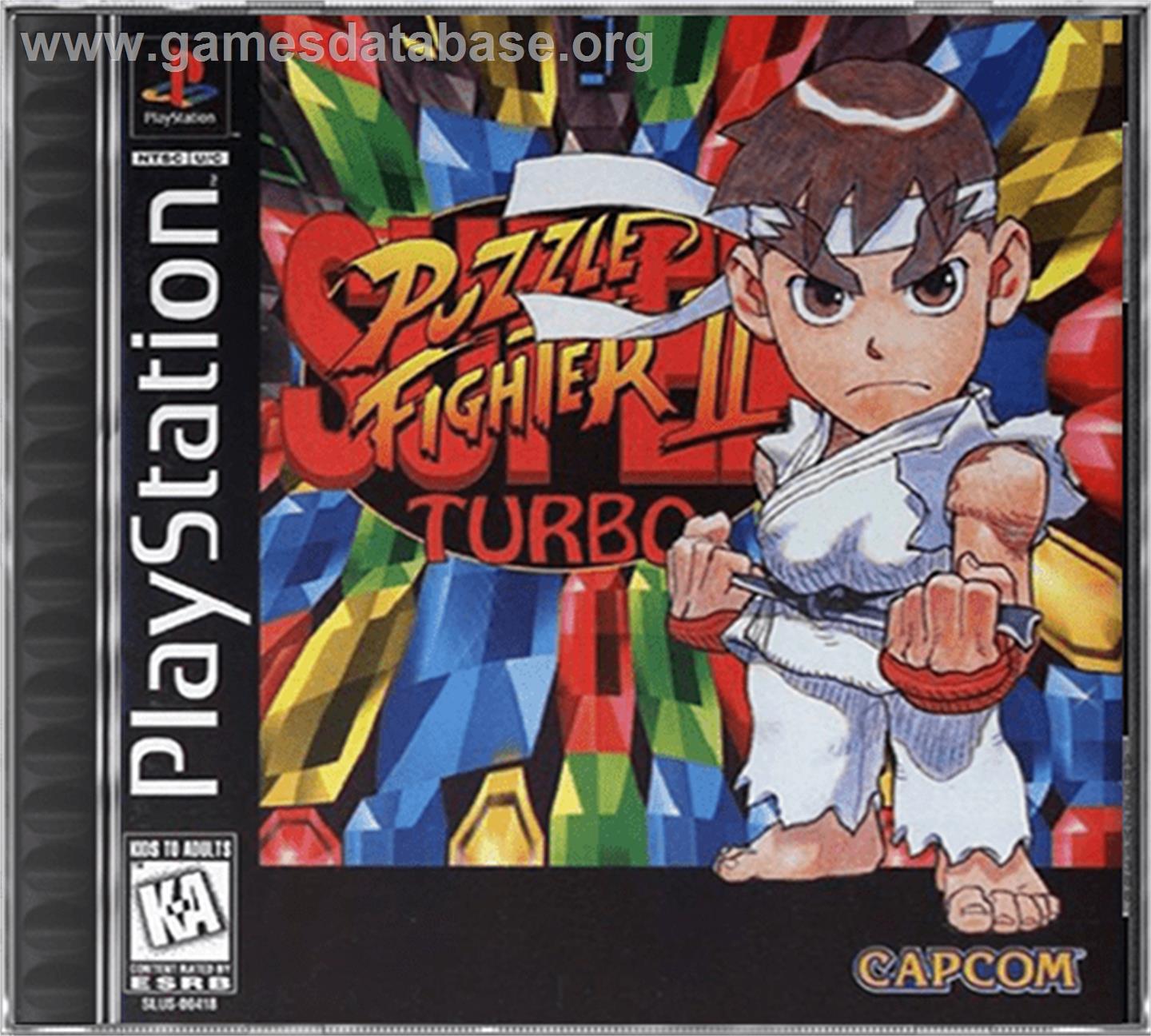Super Puzzle Fighter II Turbo - Sony Playstation - Artwork - Box