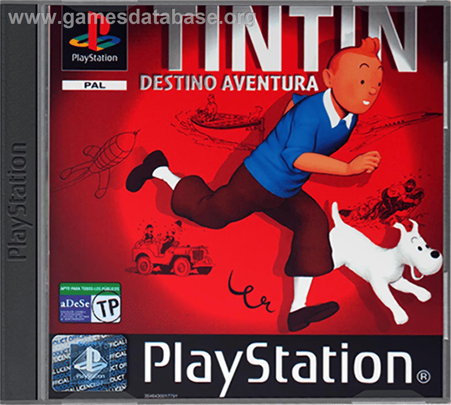 TinTin: Destination Adventure - Sony Playstation - Artwork - Box