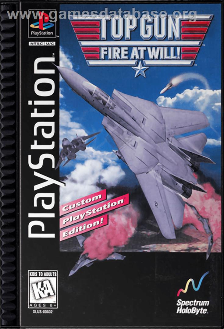 Top Gun: Fire at Will - Sony Playstation - Artwork - Box