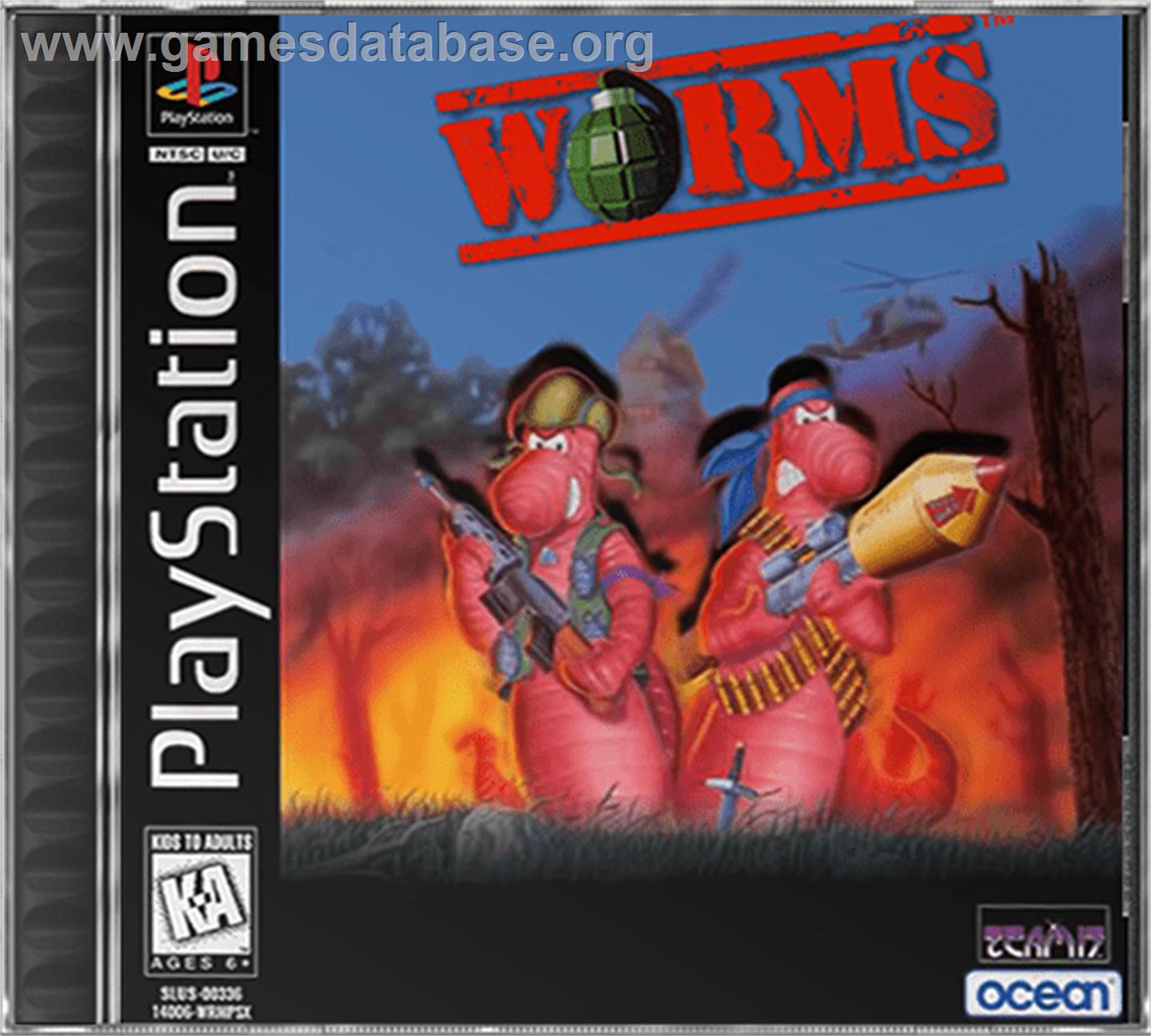Worms - Sony Playstation - Artwork - Box