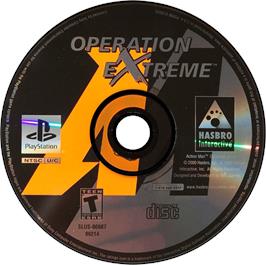Artwork on the Disc for Action Man: Operation Extreme on the Sony Playstation.