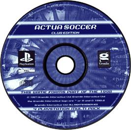 Artwork on the Disc for Actua Soccer: Club Edition on the Sony Playstation.