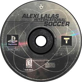 Artwork on the Disc for Alexi Lalas International Soccer on the Sony Playstation.