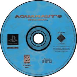 Artwork on the Disc for Aquanaut's Holiday on the Sony Playstation.