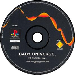 Artwork on the Disc for Baby Universe on the Sony Playstation.