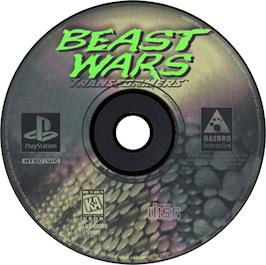 Artwork on the Disc for Beast Wars: Transformers on the Sony Playstation.