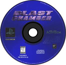 Artwork on the Disc for Blast Chamber on the Sony Playstation.