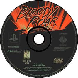 Artwork on the Disc for Bloody Roar on the Sony Playstation.