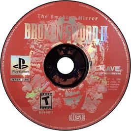 Artwork on the Disc for Broken Sword 2: The Smoking Mirror on the Sony Playstation.