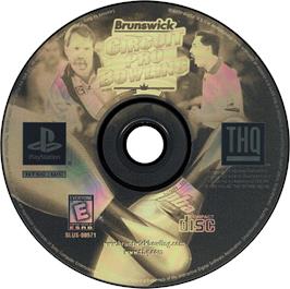 Artwork on the Disc for Brunswick Circuit Pro Bowling on the Sony Playstation.