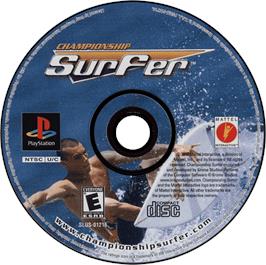 Artwork on the Disc for Championship Surfer on the Sony Playstation.