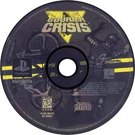 Artwork on the Disc for Courier Crisis on the Sony Playstation.