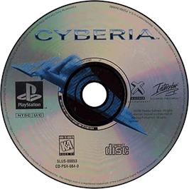 Artwork on the Disc for Cyberia on the Sony Playstation.
