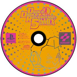 Artwork on the Disc for Dance Dance Revolution 5th Mix on the Sony Playstation.