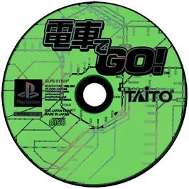 Artwork on the Disc for Densha de Go! on the Sony Playstation.