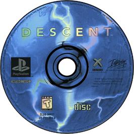 Artwork on the Disc for Descent on the Sony Playstation.