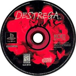 Artwork on the Disc for Destrega on the Sony Playstation.