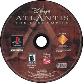 Artwork on the Disc for Disney's Atlantis: The Lost Empire on the Sony Playstation.